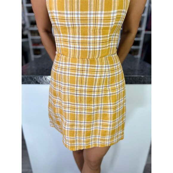 Reformation Yellow Plaid Dress - Picture 4 of 11